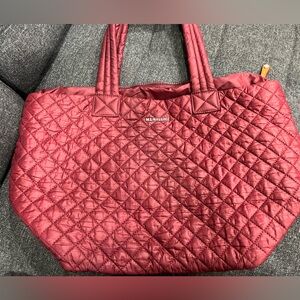 MZ Wallace Burgundy Quilted Tote